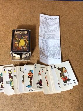 VINTAGE RARE SNOW WHITE CARD GAME 1960’s ORIGINAL BOX WITH INSTRUCTIONS